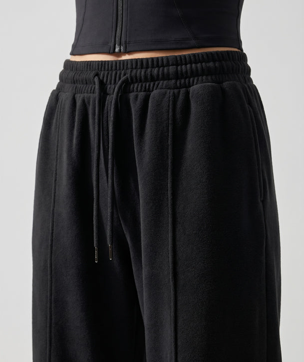 Herringbone Wool Wide Leg Trouser