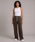 Herringbone Wool Wide Leg Trouser